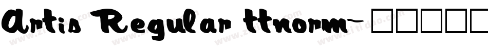 Artis Regular ttnorm字体转换